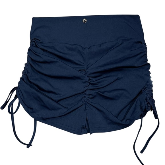 Lunalea Sz 8 Athletic Shorts Ruched Athleisure Gym Black - Picture 1 of 4